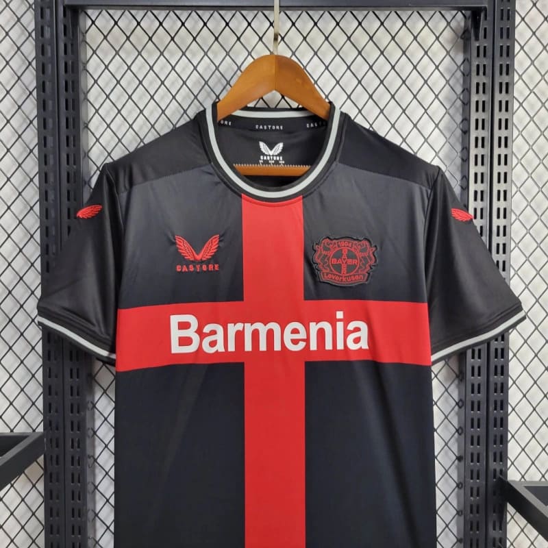 Camisa Bayer Leverkusen Home 24/25 Torcedor Masculino - Preto