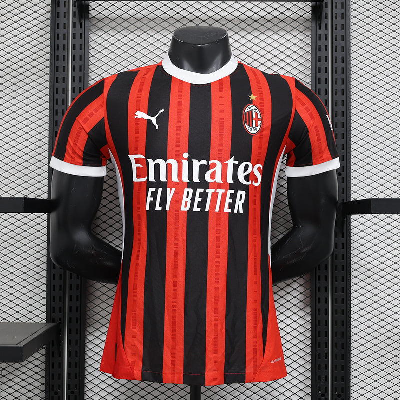 Camisa do Milan Titular 24/25 Vermelha+preta