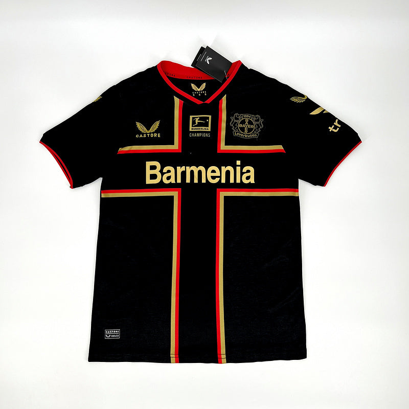 Camisa Bayer Leverkusen Edição Especial 24/25 Preta e Dourada