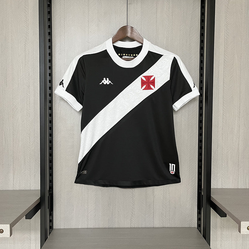 Camisa Vasco I 24/25 Kappa Feminino - Preto+Branco