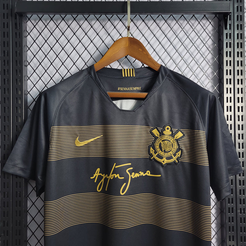 Corinthians Corinthians Ayrton Senna  2018/19 Preta e Dourada