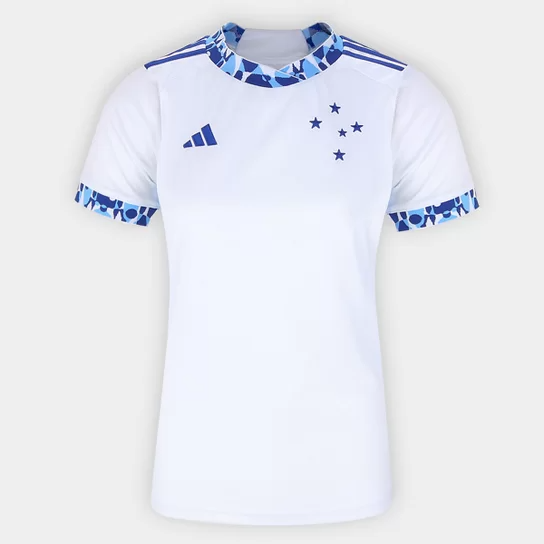 CAMISA CRUZEIRO II 24/25 S/N° TORCEDOR ADIDAS FEMININA - BRANCO+AZUL