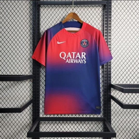 Camisa do  PSG Treino 24/25 Azul e Vermelha