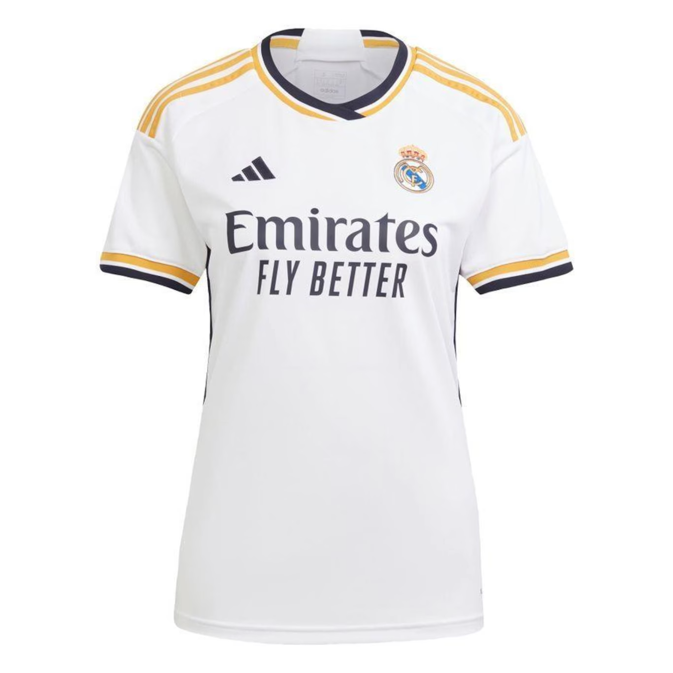 Camisa Feminina Real Madrid I 23/24 Adidas - Branco