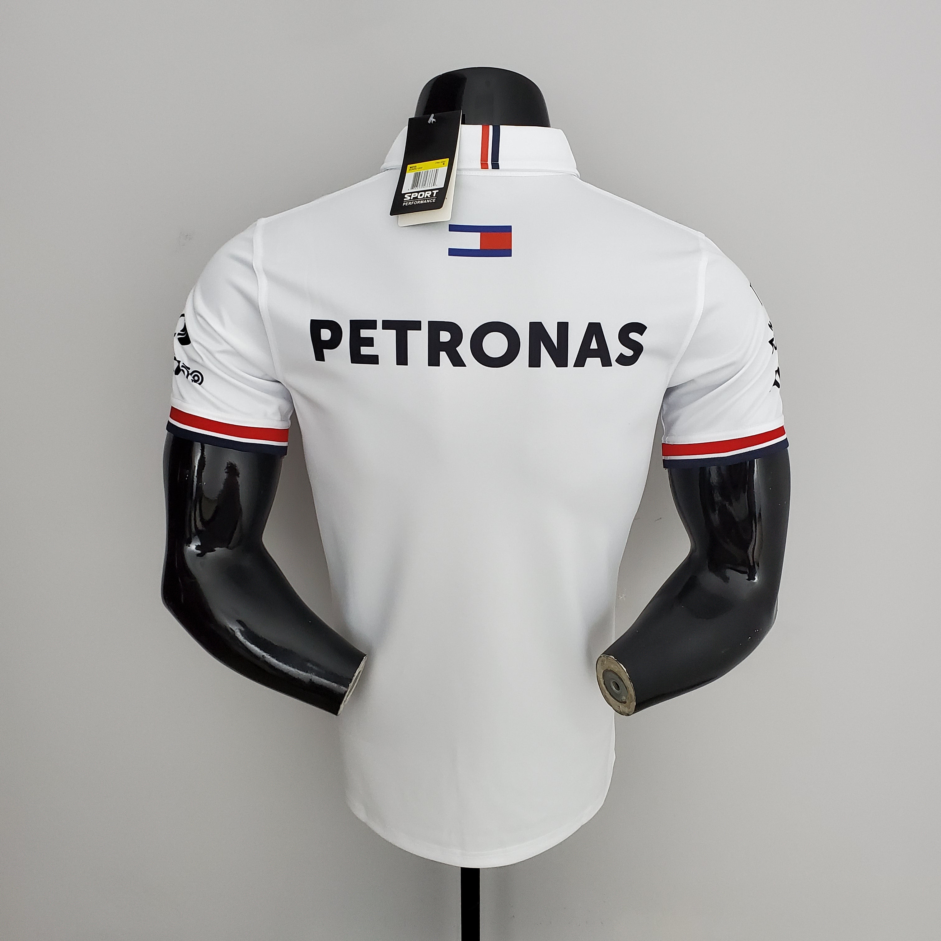 Camisa de Fórmula 1 - Traje de Corrida Mercedes Polo Branco