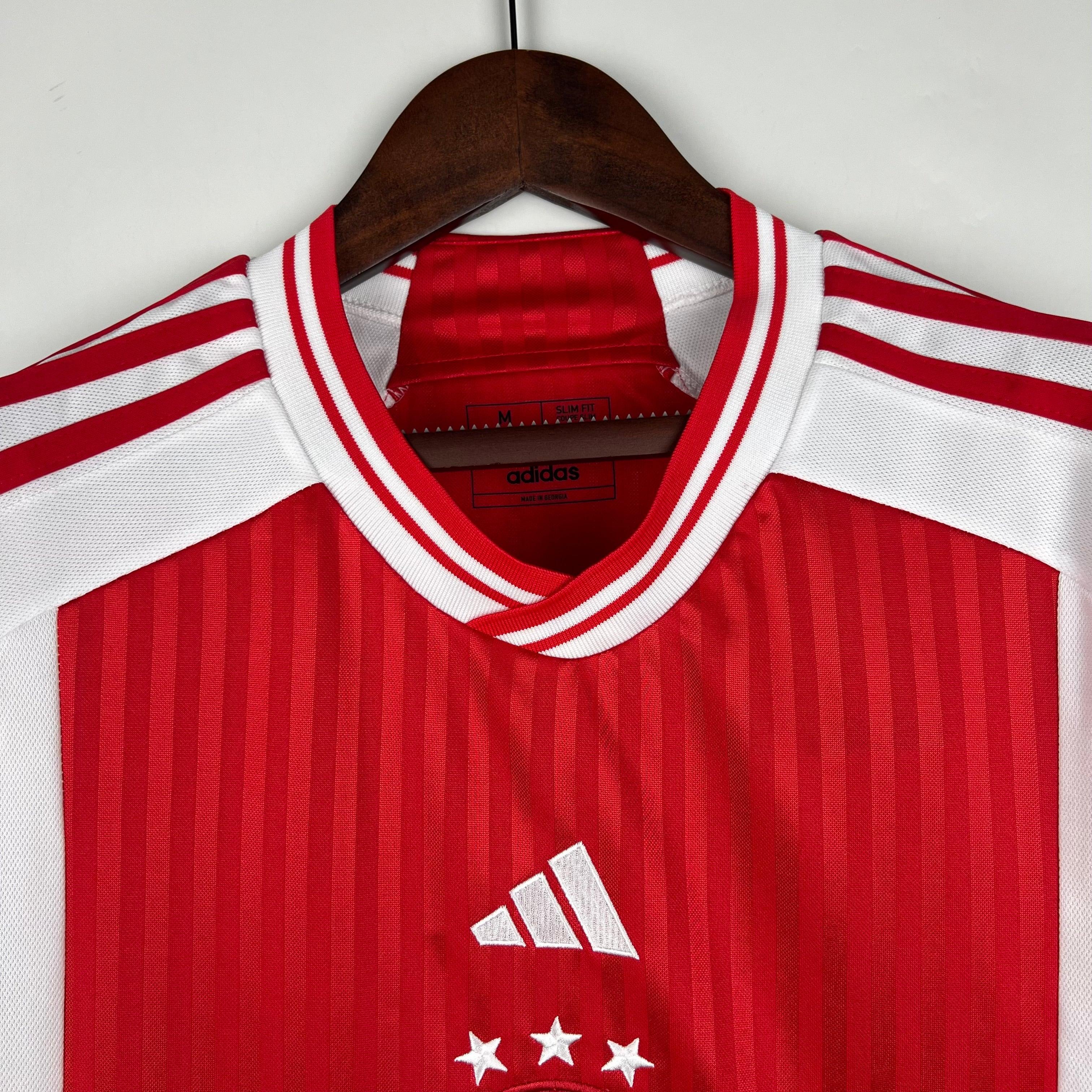 Camisa Ajax I 23/24 - Branco e Vermelho - Loja da Seven Oficial