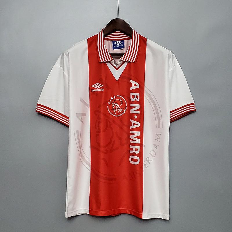 Camisa Ajax Retrô 1995/1996 Vermelha e Branca - Umbro - Loja da Seven Oficial