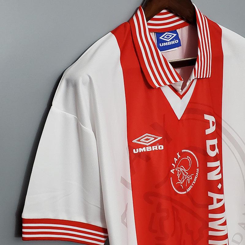 Camisa Ajax Retrô 1995/1996 Vermelha e Branca - Umbro - Loja da Seven Oficial