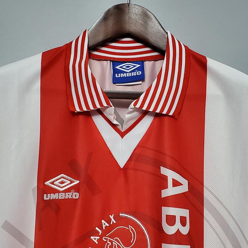 Camisa Ajax Retrô 1995/1996 Vermelha e Branca - Umbro - Loja da Seven Oficial