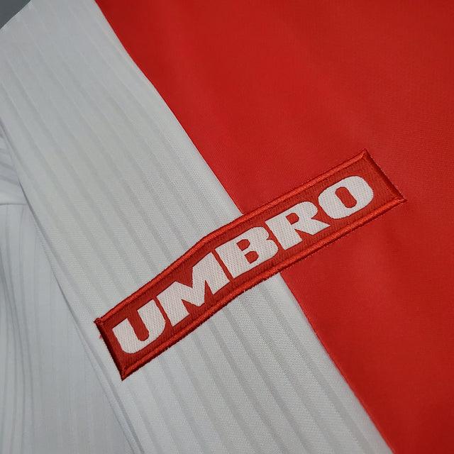 Camisa Ajax Retrô 1997/1998 Vermelha e Branca - Umbro - Loja da Seven Oficial