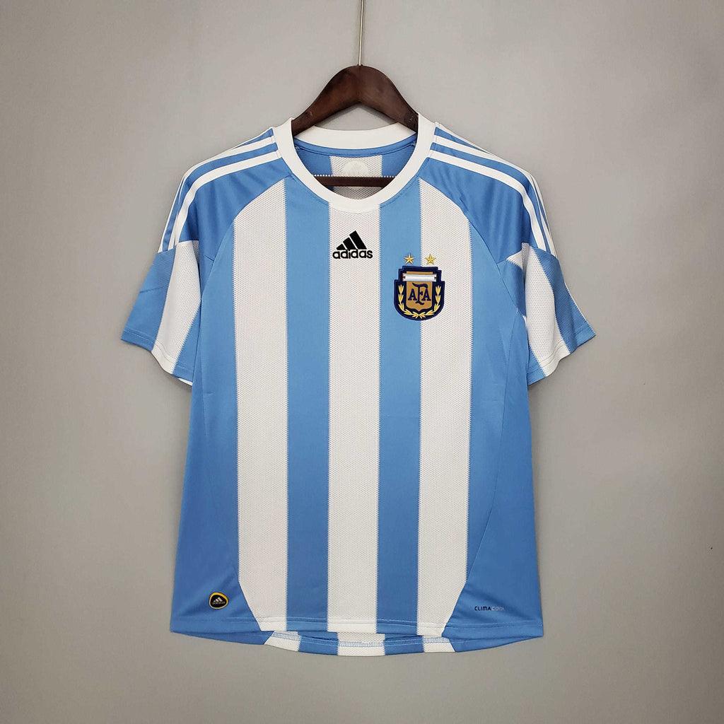 Camisa Argentina Retrô 2010 Azul e Branca - Adidas - Loja da Seven Oficial