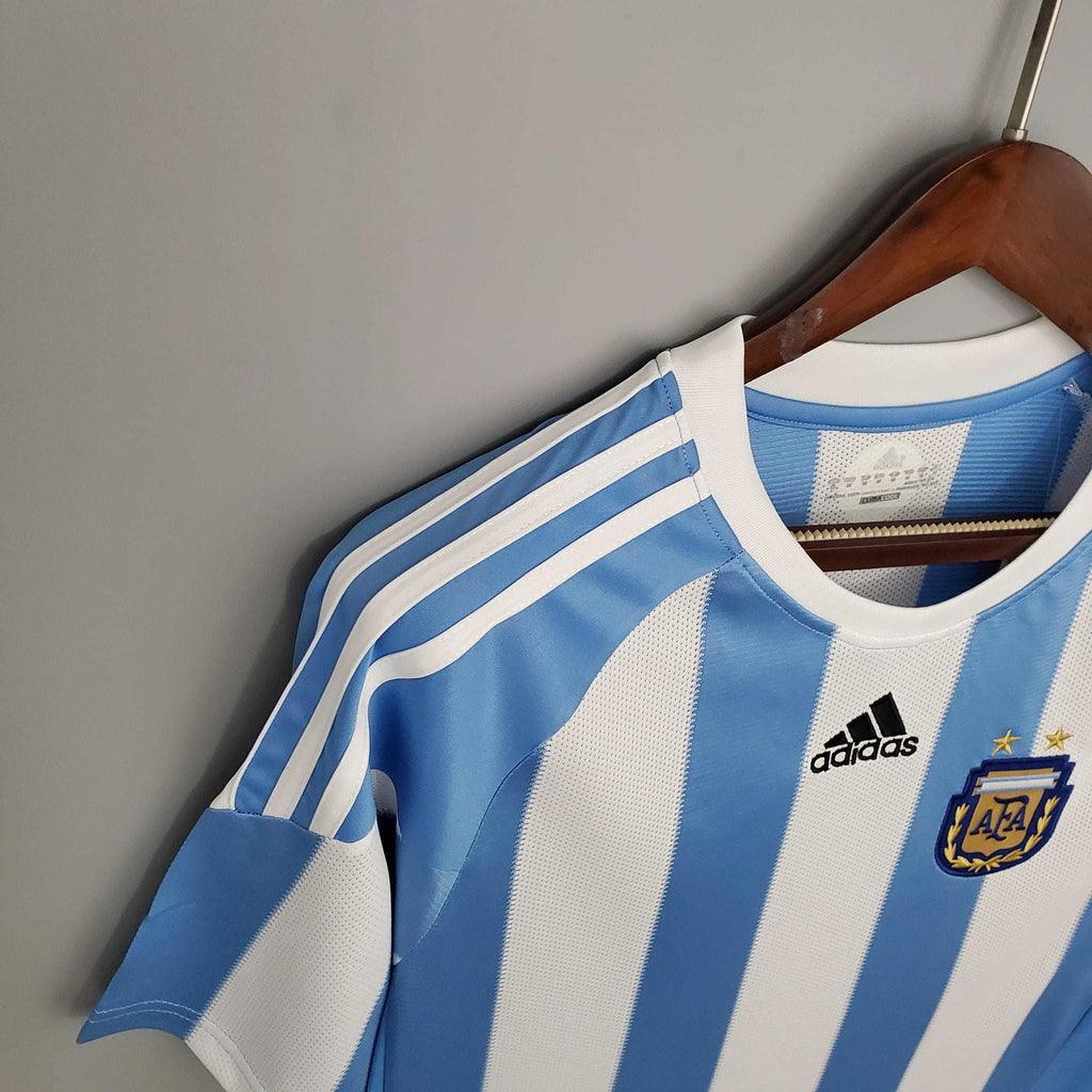 Camisa Argentina Retrô 2010 Azul e Branca - Adidas - Loja da Seven Oficial