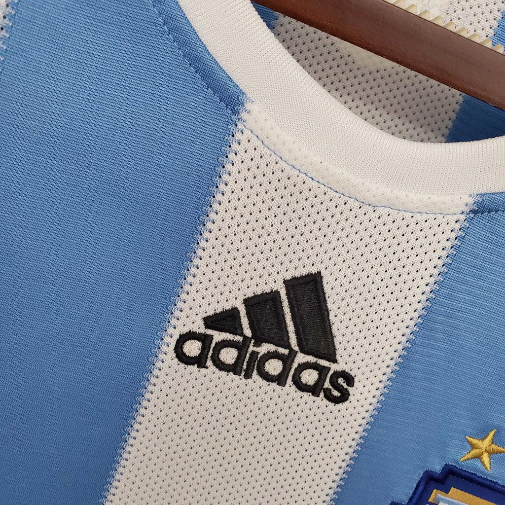 Camisa Argentina Retrô 2010 Azul e Branca - Adidas - Loja da Seven Oficial