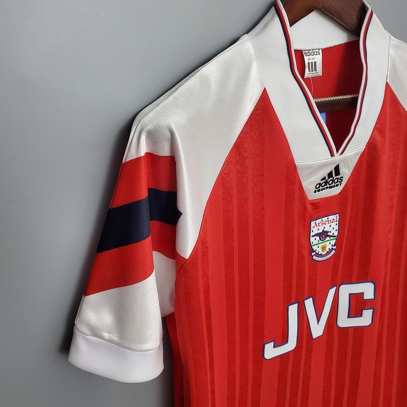 Camisa Arsenal Retrô 1992/1993 Vermelha- Adidas - Loja da Seven Oficial