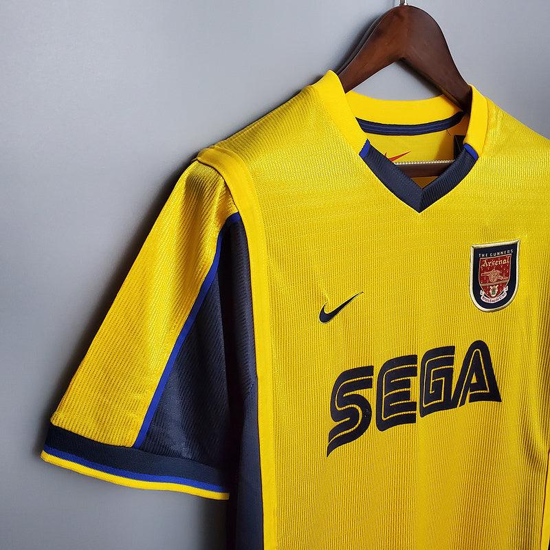 Camisa Arsenal Retrô 1999/2000 Amarela - Nike - Loja da Seven Oficial