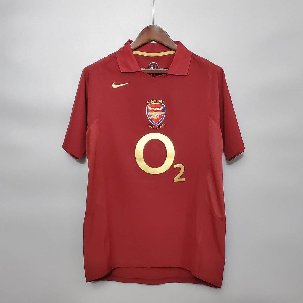 Camisa Arsenal Retrô 2005/2006 Vinho - Nike - Loja da Seven Oficial