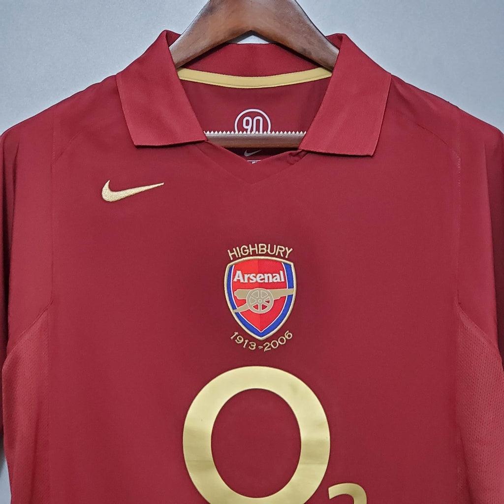 Camisa Arsenal Retrô 2005/2006 Vinho - Nike - Loja da Seven Oficial