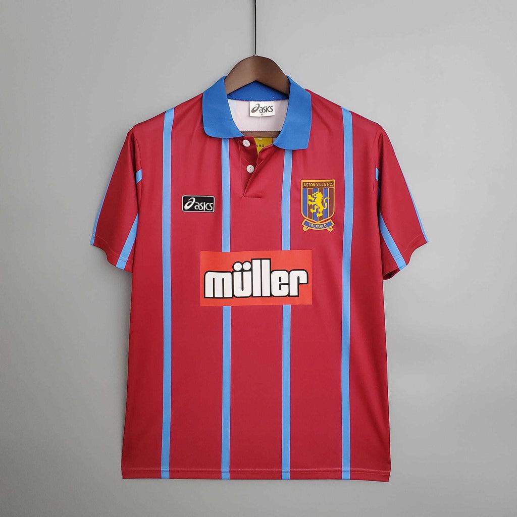 Camisa Aston Villa Retrô 1993/1995 Vermelha - Asics - Loja da Seven Oficial