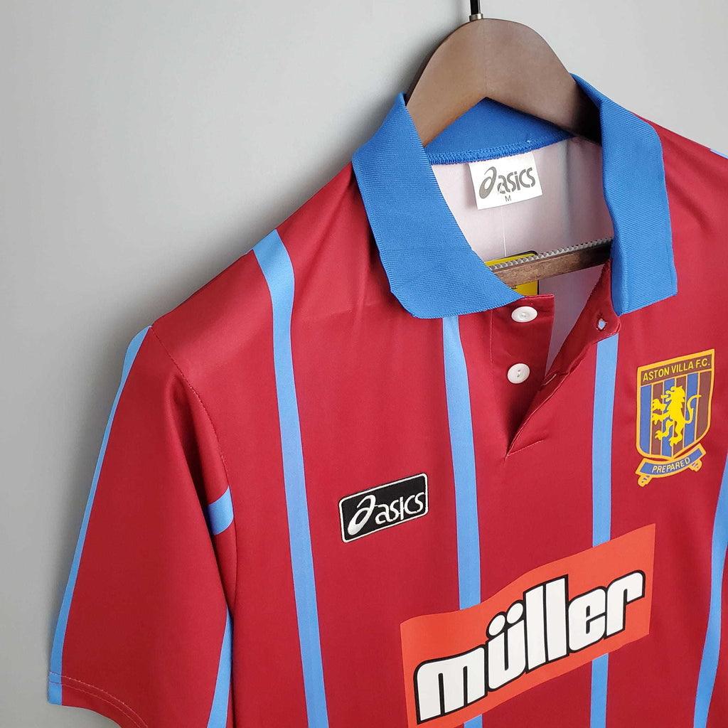 Camisa Aston Villa Retrô 1993/1995 Vermelha - Asics - Loja da Seven Oficial