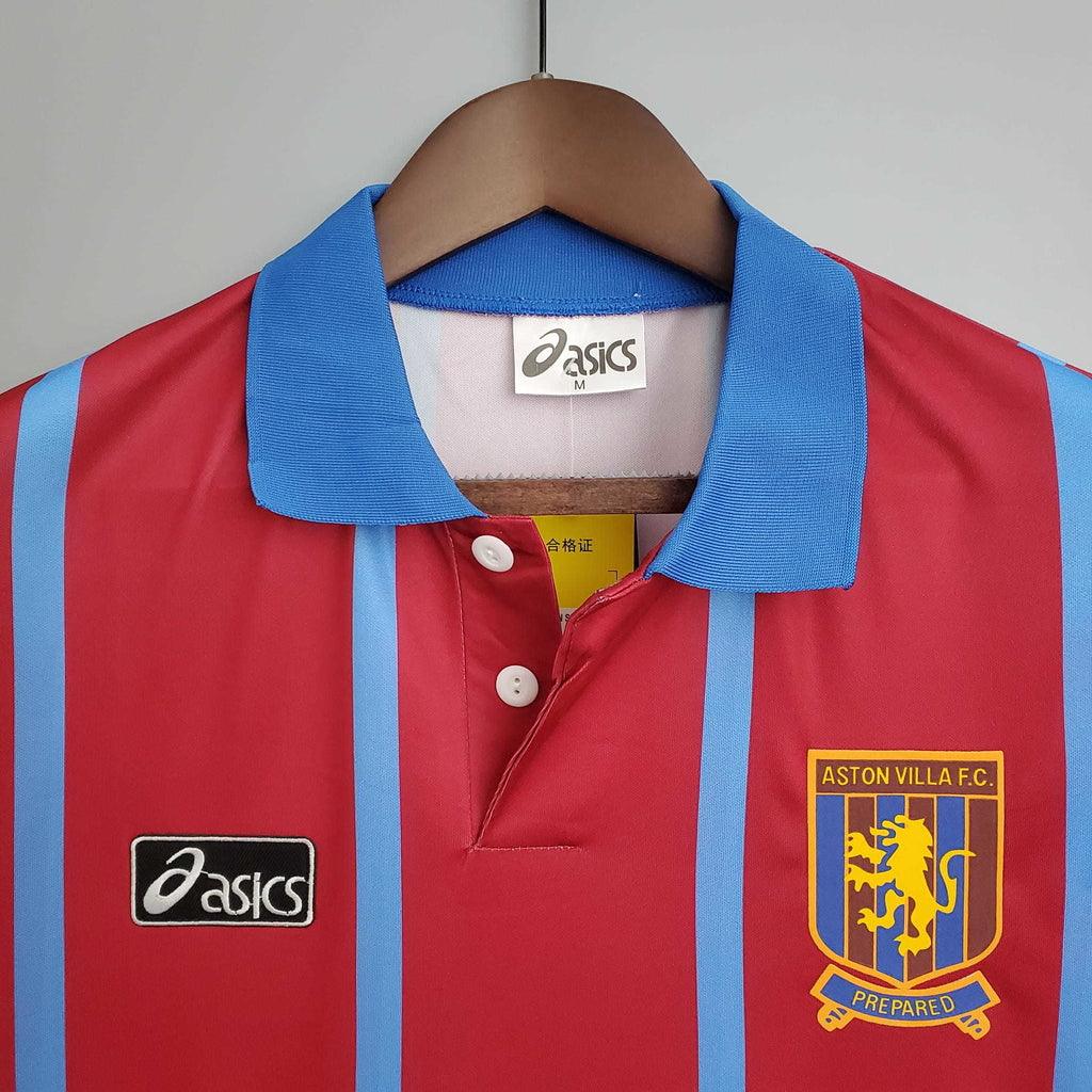 Camisa Aston Villa Retrô 1993/1995 Vermelha - Asics - Loja da Seven Oficial