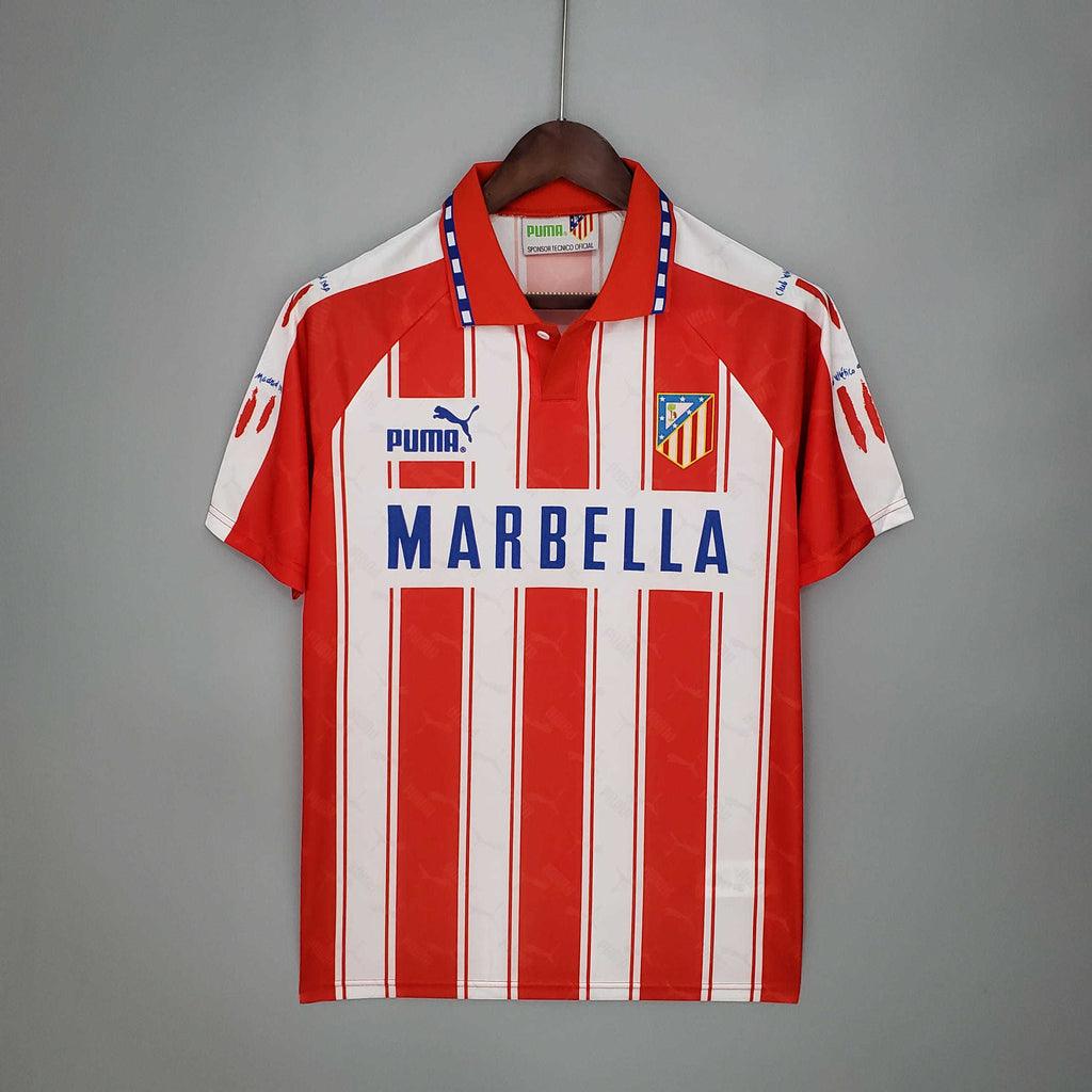 Camisa Atlético de Madrid Retrô 1994/1995 Branca e Vermelha - Puma - Loja da Seven Oficial