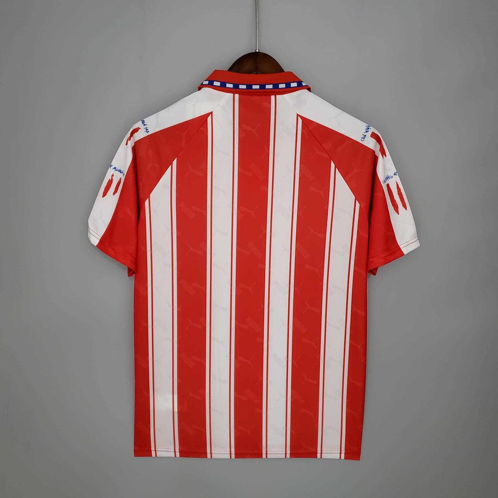 Camisa Atlético de Madrid Retrô 1994/1995 Branca e Vermelha - Puma - Loja da Seven Oficial