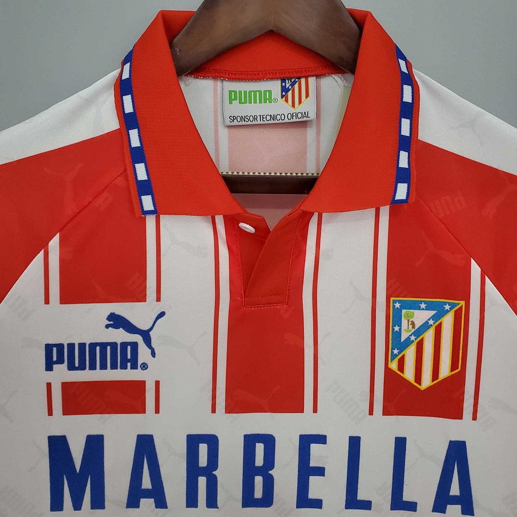 Camisa Atlético de Madrid Retrô 1994/1995 Branca e Vermelha - Puma - Loja da Seven Oficial