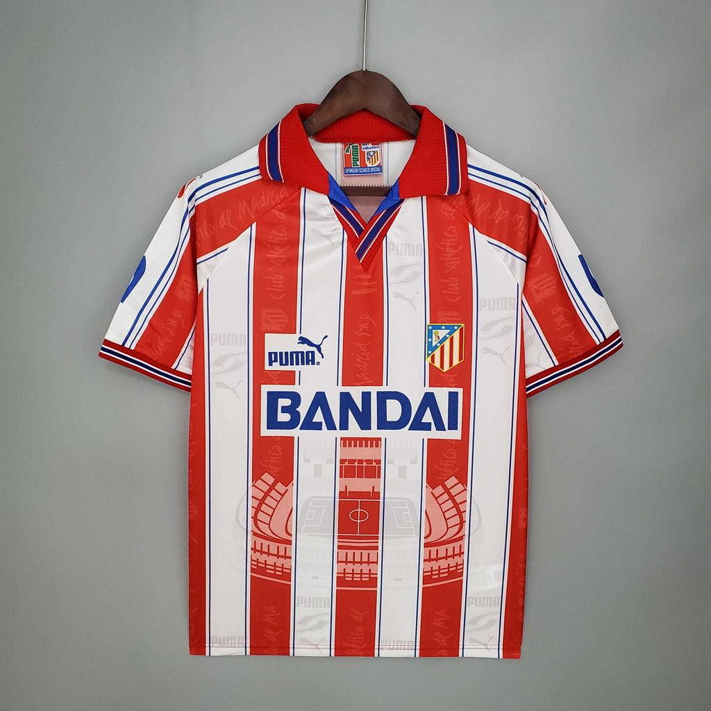 Camisa Atlético de Madrid Retrô 1996/1997 Branca e Vermelha - Puma - Loja da Seven Oficial