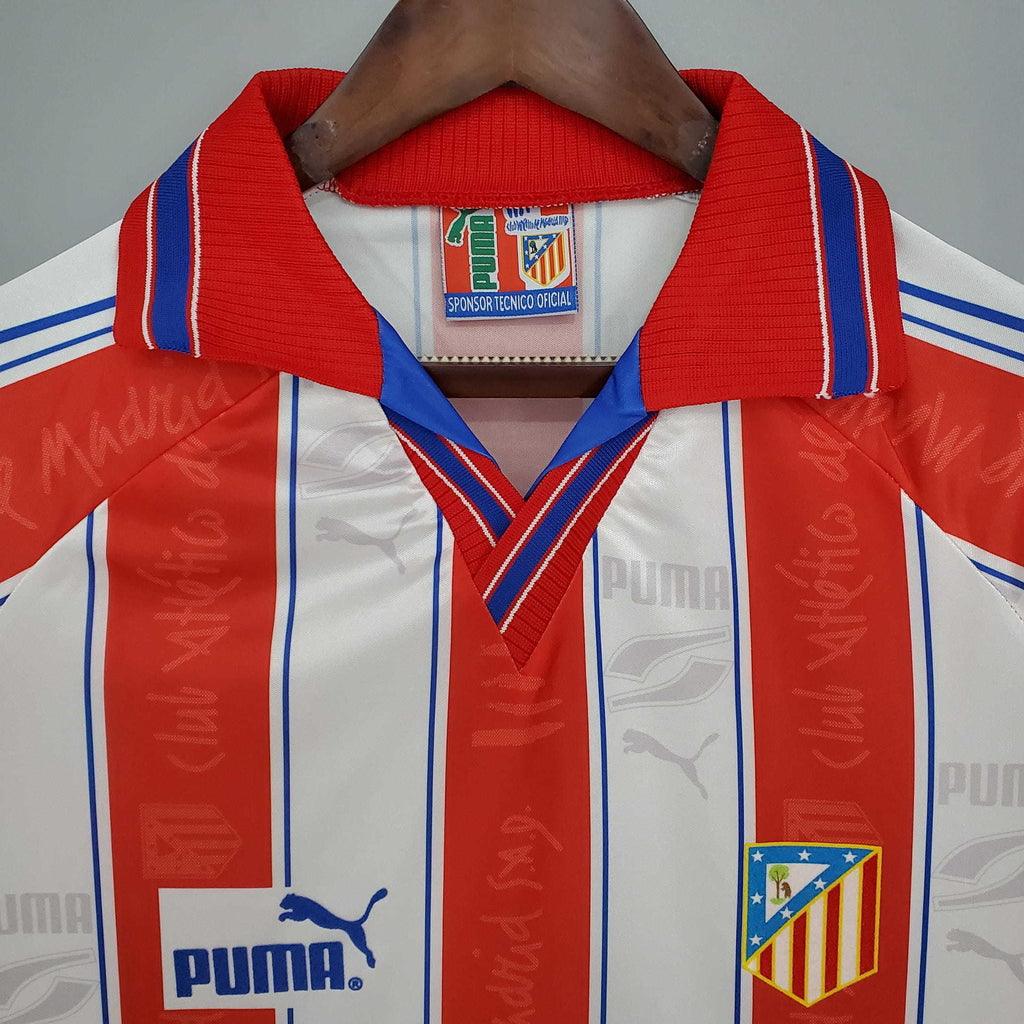 Camisa Atlético de Madrid Retrô 1996/1997 Branca e Vermelha - Puma - Loja da Seven Oficial