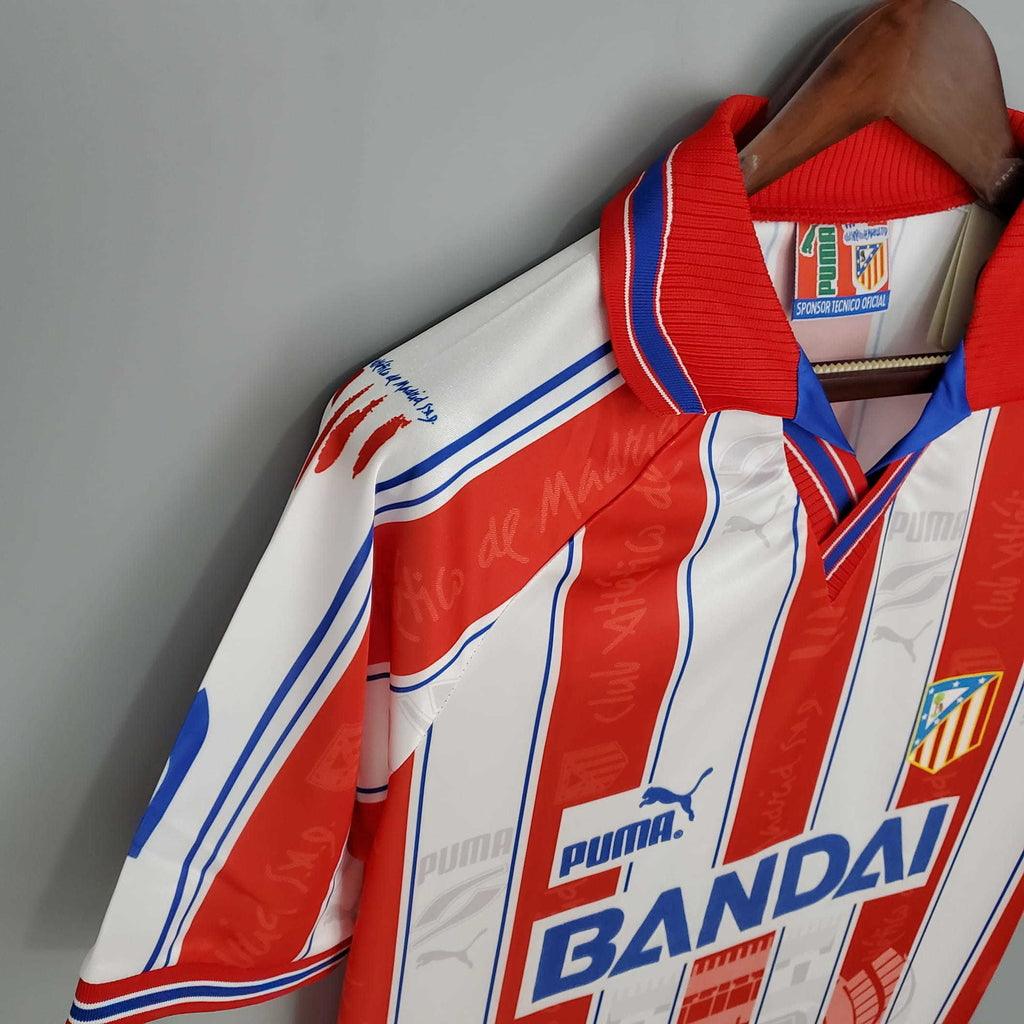 Camisa Atlético de Madrid Retrô 1996/1997 Branca e Vermelha - Puma - Loja da Seven Oficial