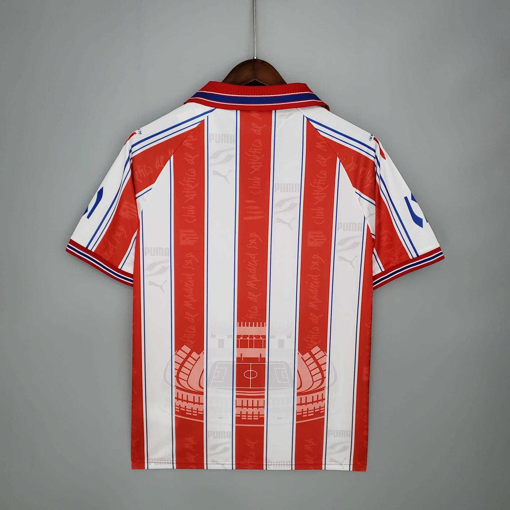 Camisa Atlético de Madrid Retrô 1996/1997 Branca e Vermelha - Puma - Loja da Seven Oficial