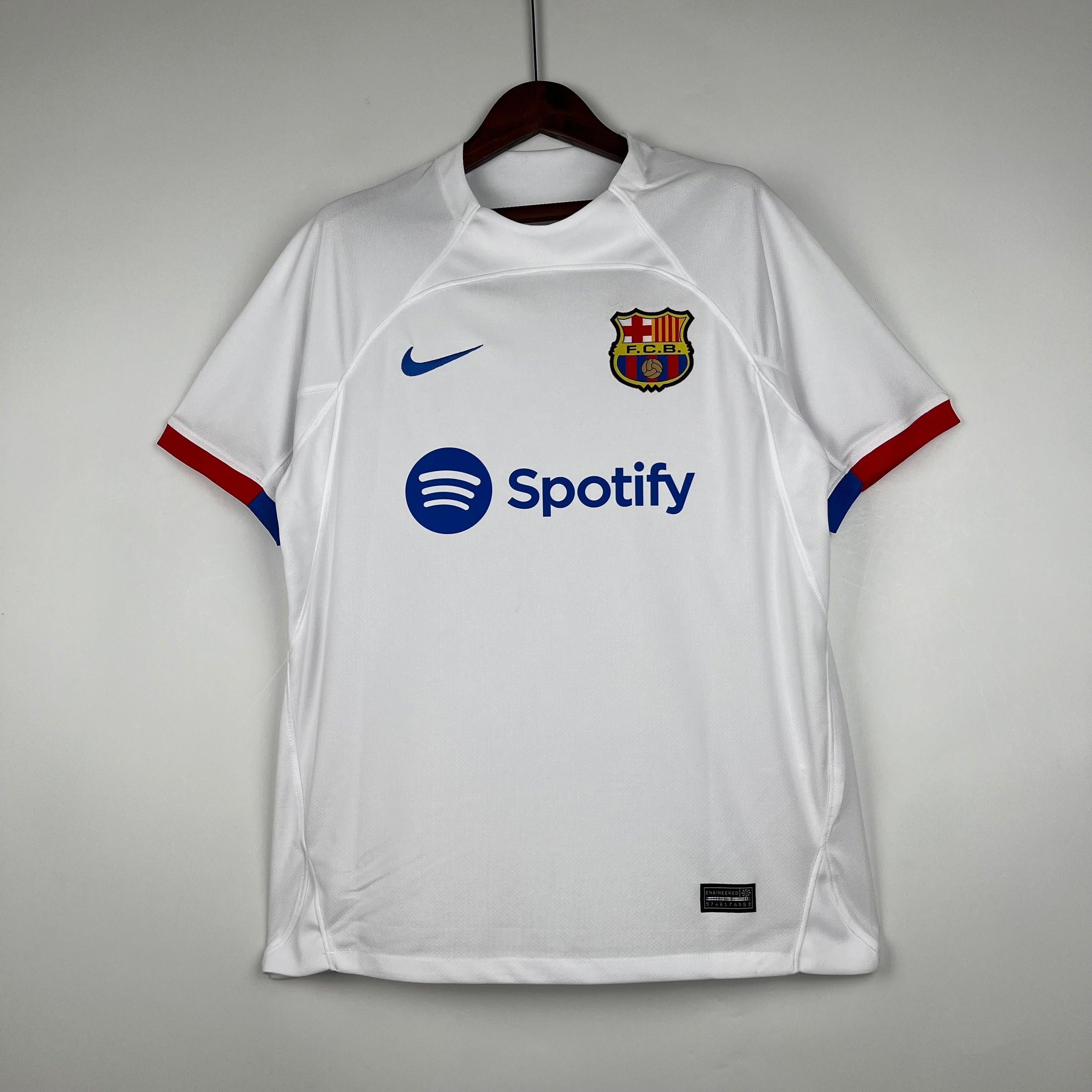 Camisa Barcelona Away 23/24 s/n° Torcedor Masculino - Branco - Loja da Seven Oficial