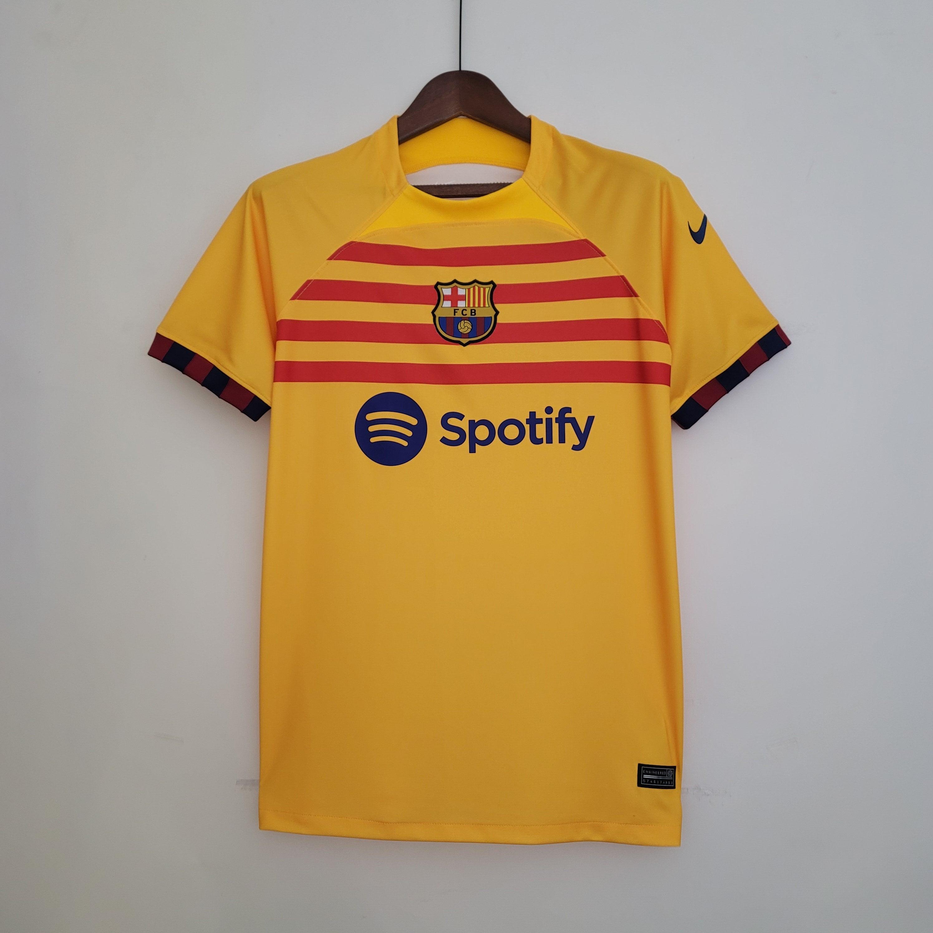 Camisa Barcelona Fourth 23/24 s/n° Jogador Masculino - Amarelo - Loja da Seven Oficial