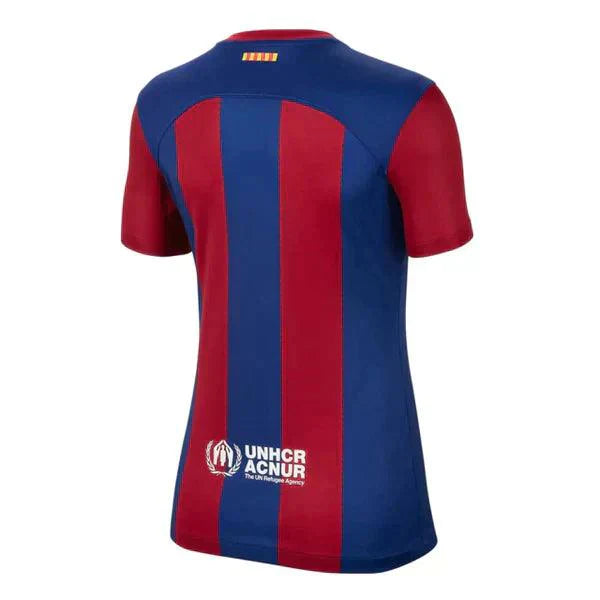 Camisa Barcelona Home 23/24 s/n° Torcedor Nike Feminina - Azul e Grená - Loja da Seven Oficial