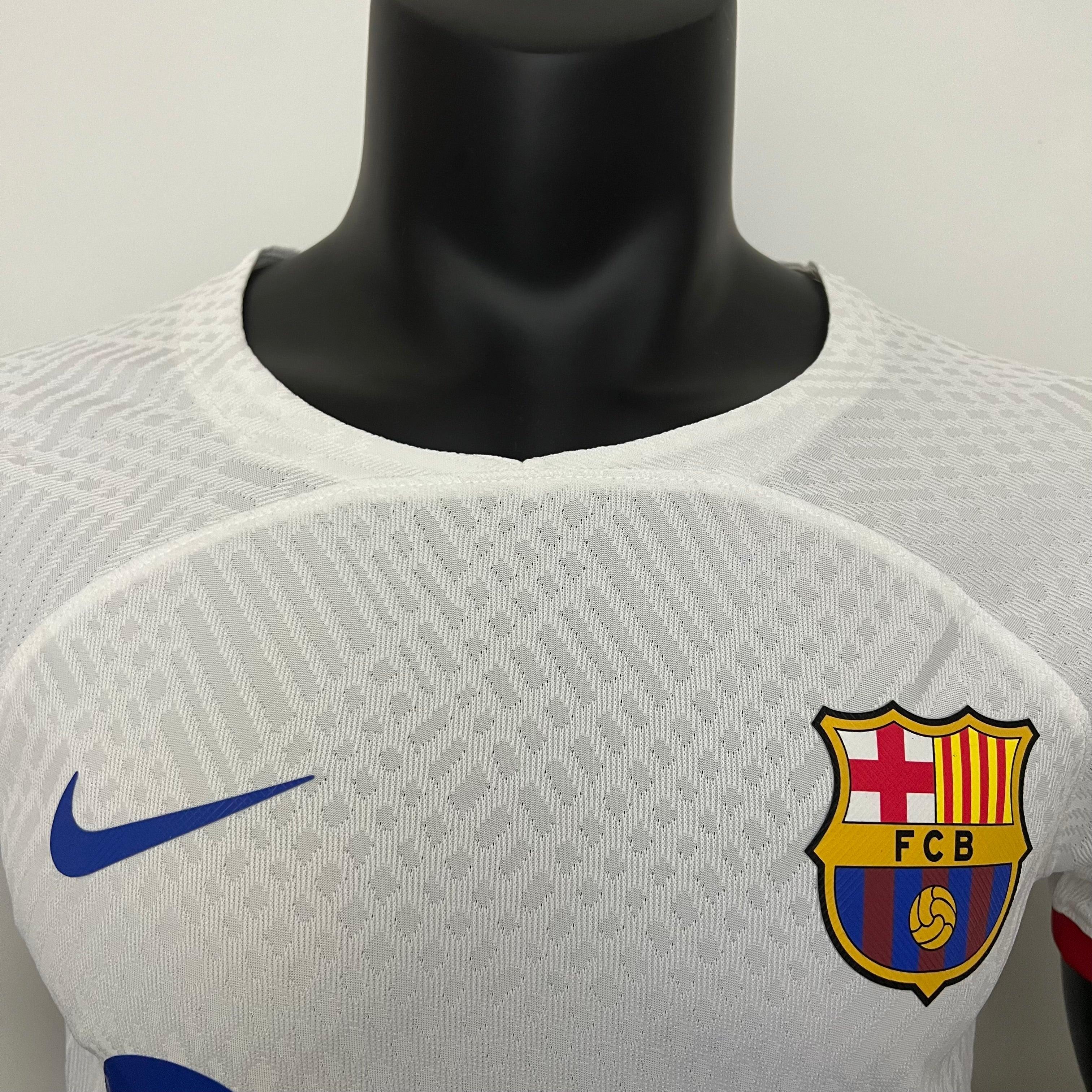 Camisa Barcelona II 23/24 Branca - Nike - Masculino Jogador - Loja da Seven Oficial