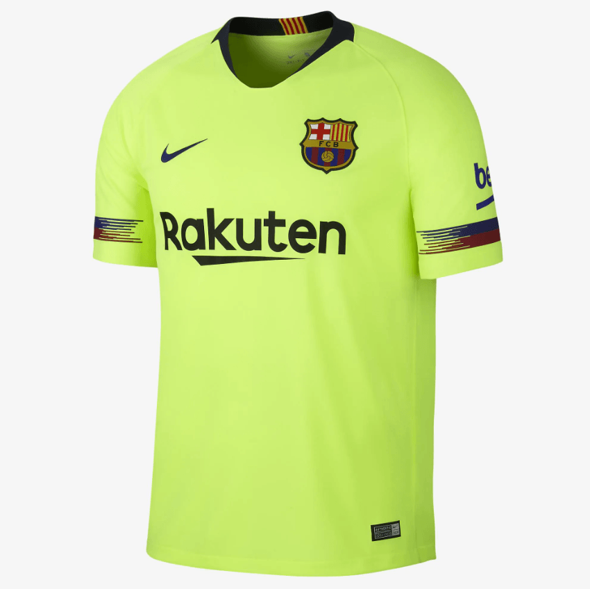 Camisa Barcelona II Nike - Verde Limão - Loja da Seven Oficial