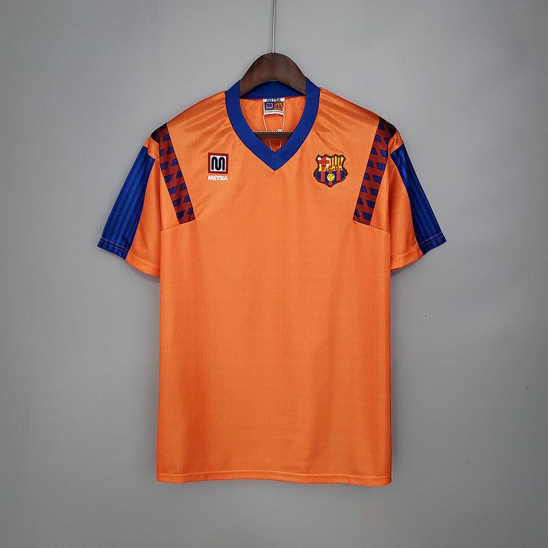 Camisa Barcelona Retrô 1989/1992 Laranja - Meyba - Loja da Seven Oficial