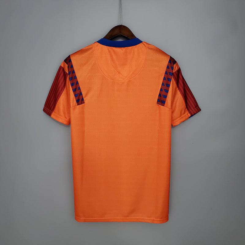 Camisa Barcelona Retrô 1989/1992 Laranja - Meyba - Loja da Seven Oficial