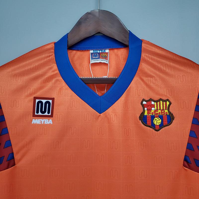 Camisa Barcelona Retrô 1989/1992 Laranja - Meyba - Loja da Seven Oficial