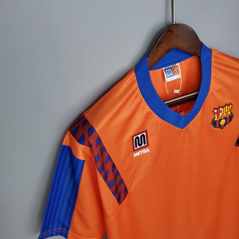 Camisa Barcelona Retrô 1989/1992 Laranja - Meyba - Loja da Seven Oficial