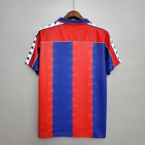 Camisa Barcelona Retrô 1992/1995 Azul e Vermelha - Kappa - Loja da Seven Oficial