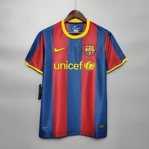 Camisa Barcelona Retrô 2010/2011 Azul e Grená - Nike - Loja da Seven Oficial