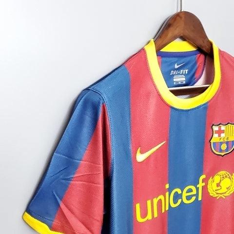 Camisa Barcelona Retrô 2010/2011 Azul e Grená - Nike - Loja da Seven Oficial