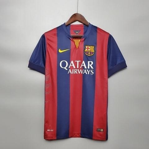 Camisa Barcelona Retrô 2014/2015 Azul e Grená - Nike - Loja da Seven Oficial