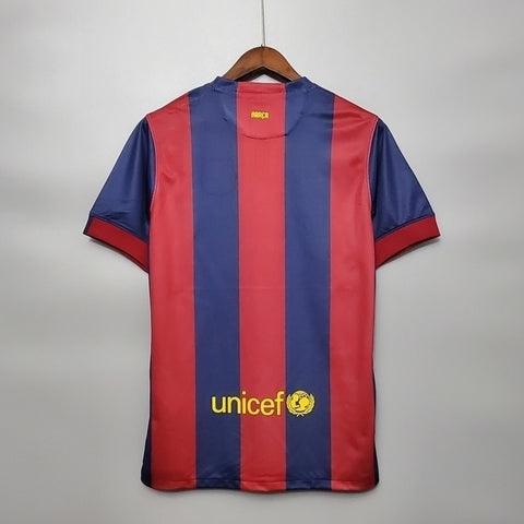 Camisa Barcelona Retrô 2014/2015 Azul e Grená - Nike - Loja da Seven Oficial