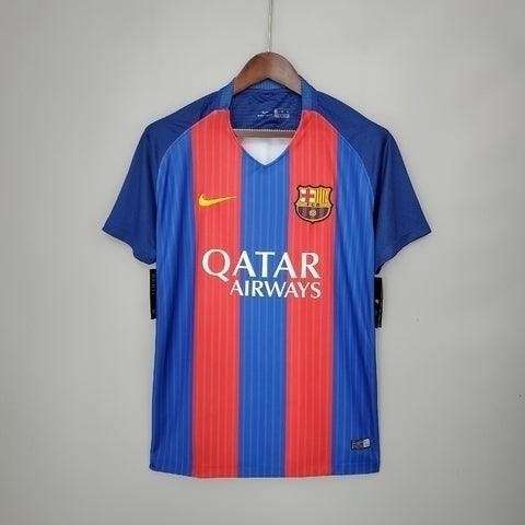 Camisa Barcelona Retrô 2016/2017 Azul e Vermelha - Nike - Loja da Seven Oficial