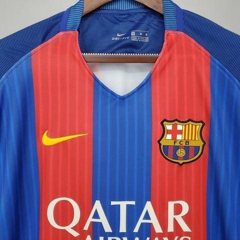 Camisa Barcelona Retrô 2016/2017 Azul e Vermelha - Nike - Loja da Seven Oficial