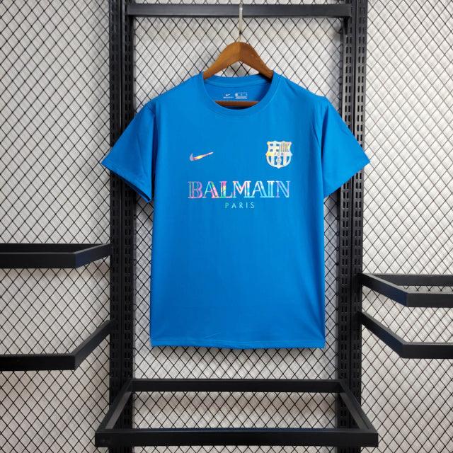 Camisa Barcelona x Balmain 24/25 s/n° Torcedor Masculino - Azul - Loja da Seven Oficial