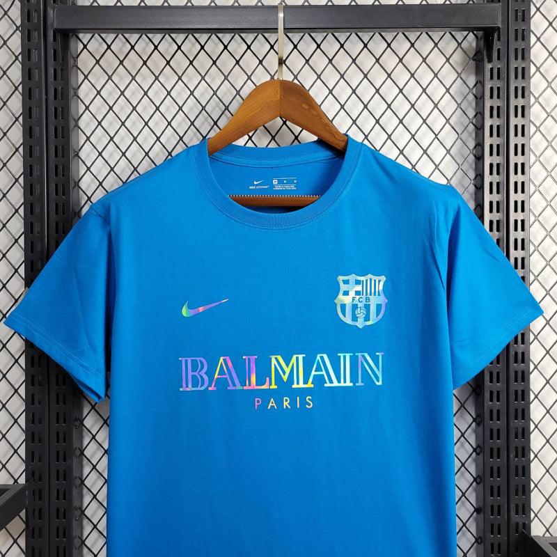 Camisa Barcelona x Balmain 24/25 s/n° Torcedor Masculino - Azul - Loja da Seven Oficial