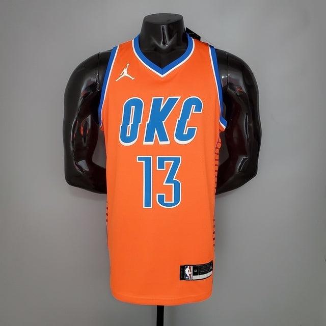 Camisa Basquete NBA Regata Oklahoma City Thunder Masculina - Laranja - Loja da Seven Oficial